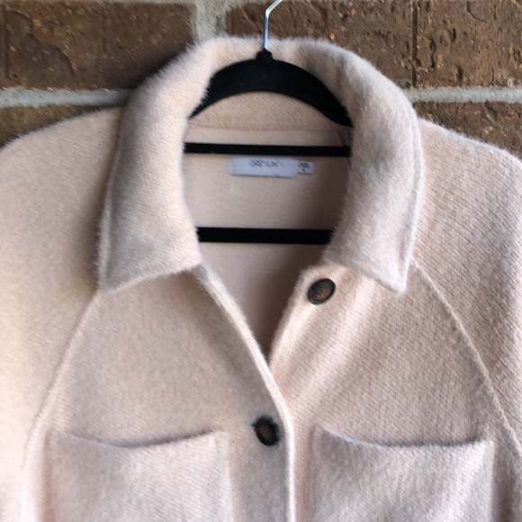 Anthropologie GREYLIN Jacket Shacket Oversized Button Down Off-White - Picture 8 of 14